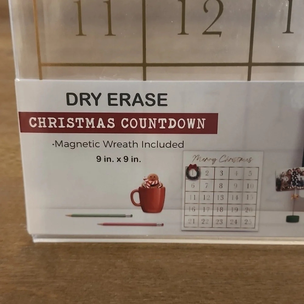 Dry Erase Christmas Countdown Advent Calendar 9